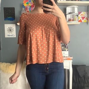 polk o dot blouse